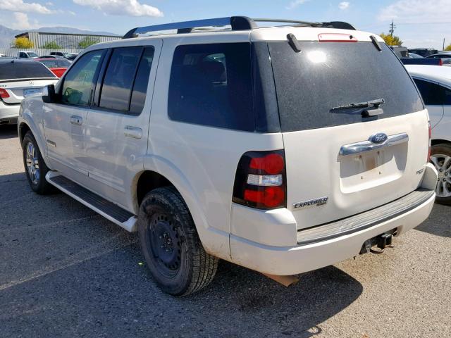 1FMEU65E77UB72249 - 2007 FORD EXPLORER L WHITE photo 3