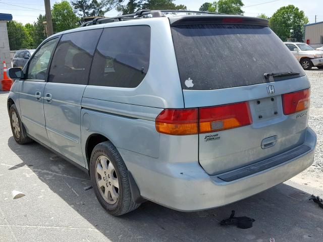 5FNRL18043B130149 - 2003 HONDA ODYSSEY EX BLUE photo 3