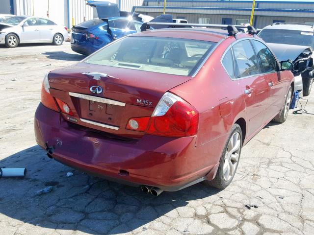 JNKAY01F56M260846 - 2006 INFINITI M35 BASE RED photo 4