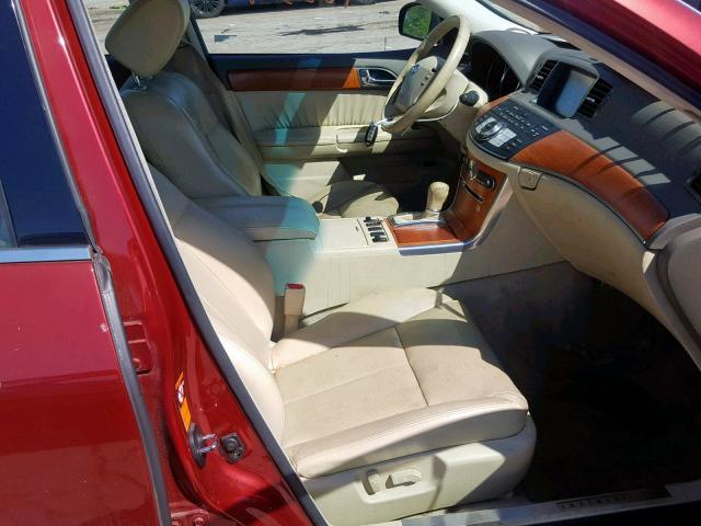 JNKAY01F56M260846 - 2006 INFINITI M35 BASE RED photo 5