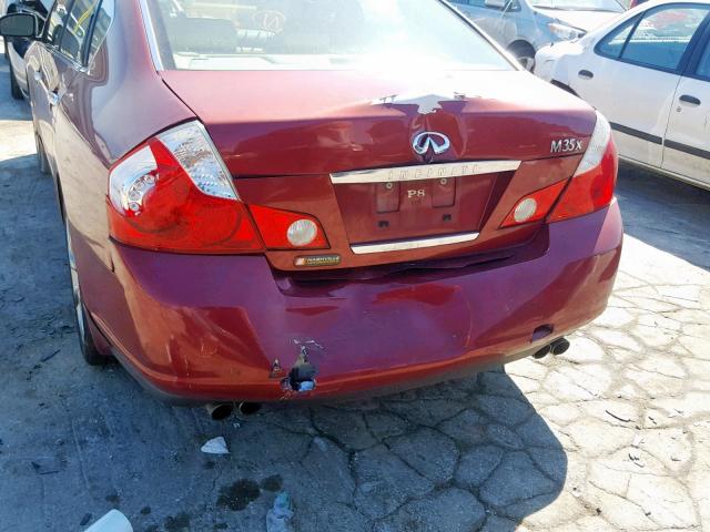 JNKAY01F56M260846 - 2006 INFINITI M35 BASE RED photo 9