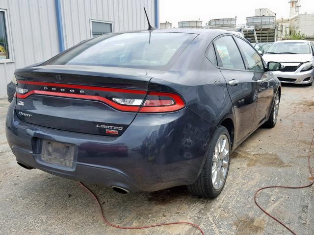 1C3CDFCH8DD712023 - 2013 DODGE DART LIMIT CHARCOAL photo 4