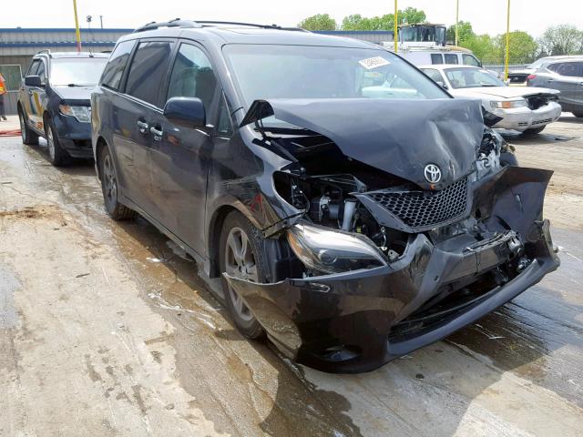 5TDXZ3DC4HS832413 - 2017 TOYOTA SIENNA SE BLACK photo 1