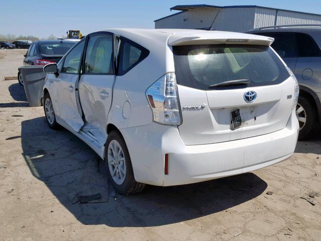 JTDZN3EU5D3246276 - 2013 TOYOTA PRIUS V WHITE photo 3