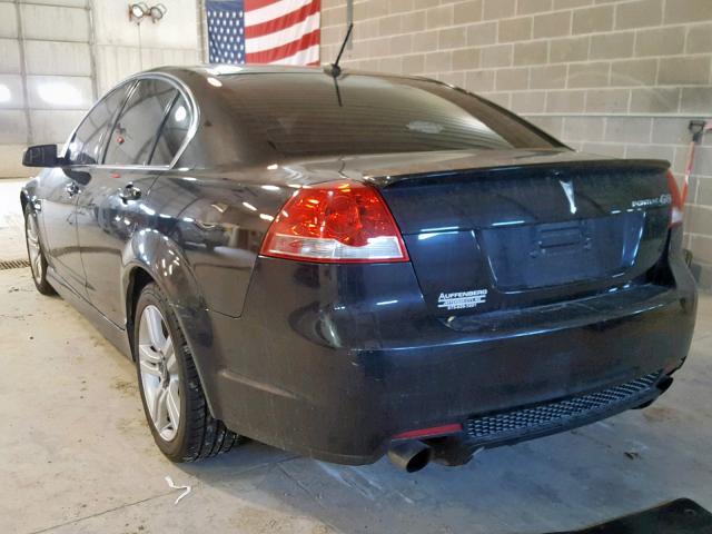 6G2ER57798L123048 - 2008 PONTIAC G8 BLACK photo 3