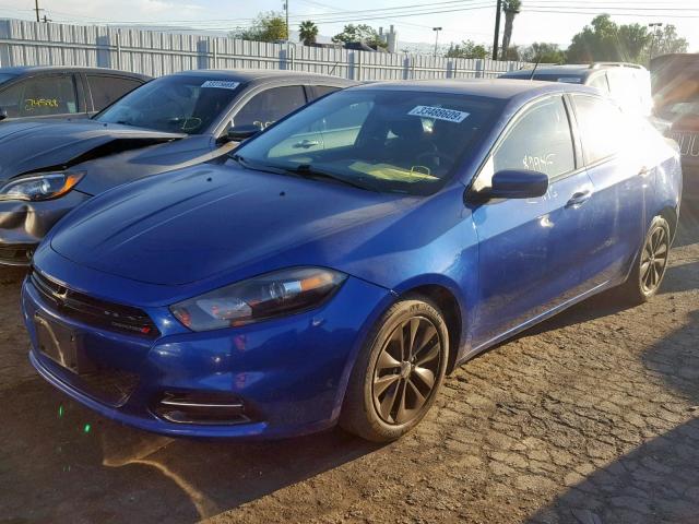 1C3CDFBB9ED790874 - 2014 DODGE DART SXT BLUE photo 2