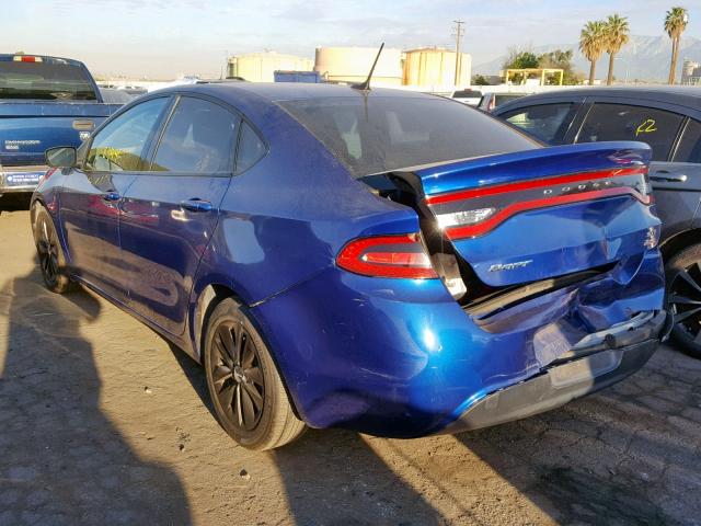 1C3CDFBB9ED790874 - 2014 DODGE DART SXT BLUE photo 3