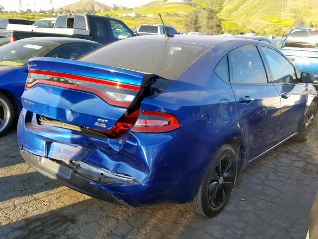 1C3CDFBB9ED790874 - 2014 DODGE DART SXT BLUE photo 4