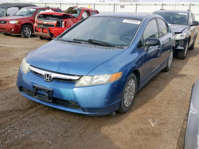 1HGFA15286L017144 - 2006 HONDA CIVIC DX BLUE photo 2