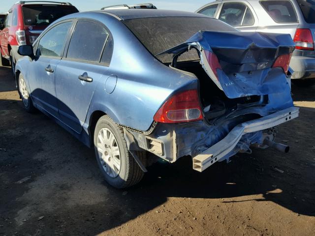 1HGFA15286L017144 - 2006 HONDA CIVIC DX BLUE photo 3