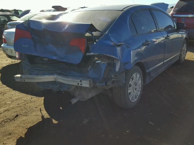 1HGFA15286L017144 - 2006 HONDA CIVIC DX BLUE photo 4