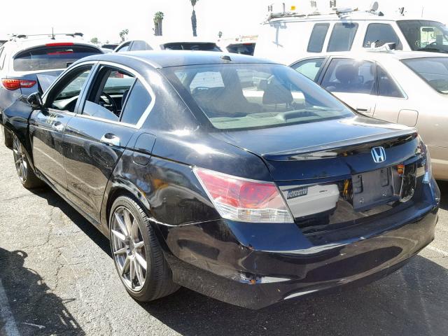 1HGCP36809A039929 - 2009 HONDA ACCORD EXL BLACK photo 3