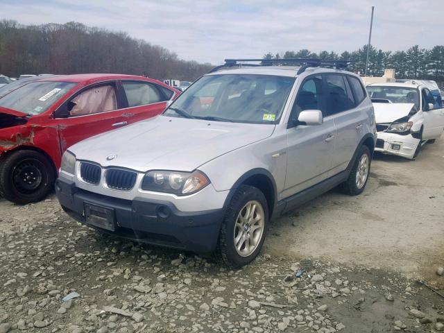 WBXPA73445WA78455 - 2005 BMW X3 2.5I SILVER photo 2