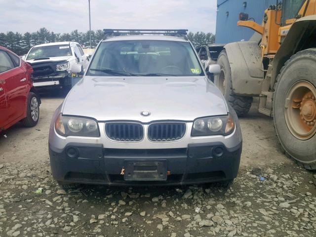 WBXPA73445WA78455 - 2005 BMW X3 2.5I SILVER photo 9