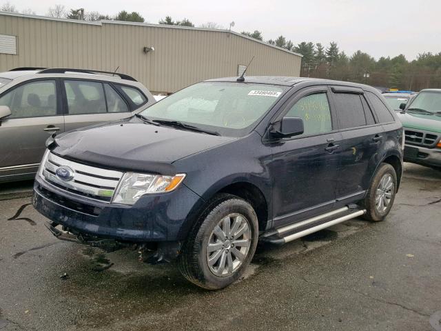 2FMDK48C48BA38175 - 2008 FORD EDGE SEL BLUE photo 2