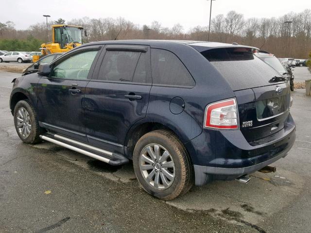 2FMDK48C48BA38175 - 2008 FORD EDGE SEL BLUE photo 3