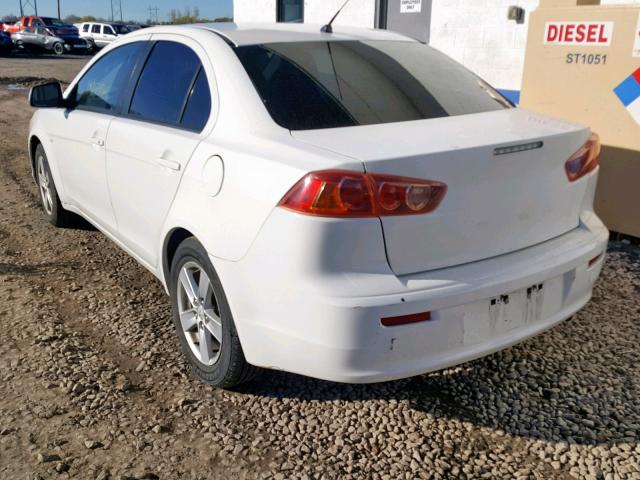 JA3AU26U68U035059 - 2008 MITSUBISHI LANCER ES WHITE photo 3