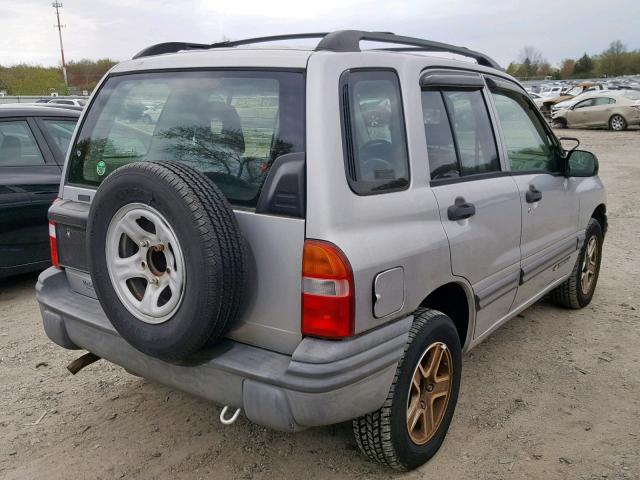 2CNBJ13C026934666 - 2002 CHEVROLET TRACKER GRAY photo 4