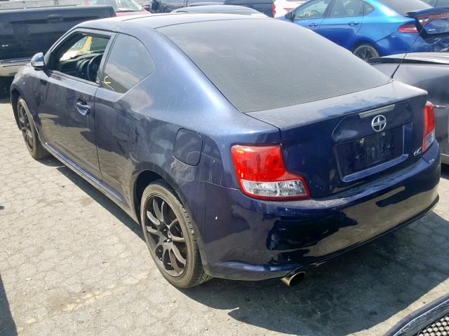 JTKJF5C79B3011811 - 2011 TOYOTA SCION TC ლურჯი ფოტო 3