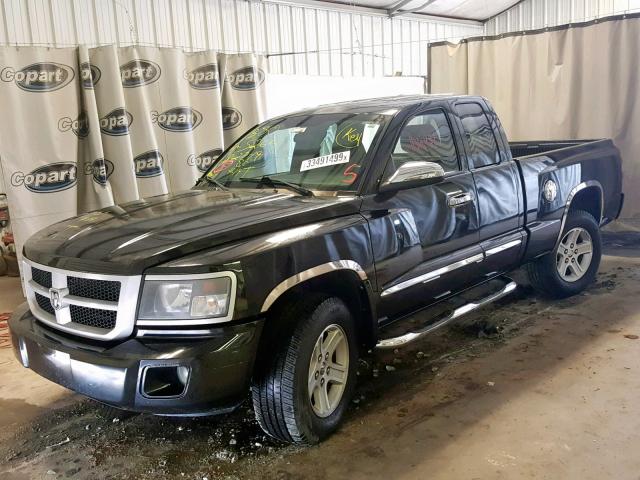 1D7HE32K59S765264 - 2009 DODGE DAKOTA SXT BLACK photo 2