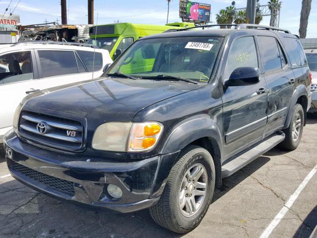 5TDZT38A74S229730 - 2004 TOYOTA SEQUOIA LI BLACK photo 2