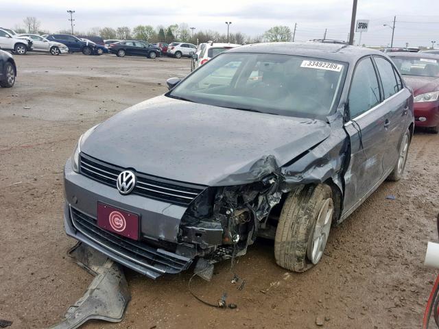 3VWLL7AJ0DM394734 - 2013 VOLKSWAGEN JETTA TDI GRAY photo 2