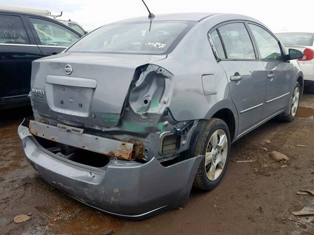 3N1AB61E38L734077 - 2008 NISSAN SENTRA 2.0 GRAY photo 4