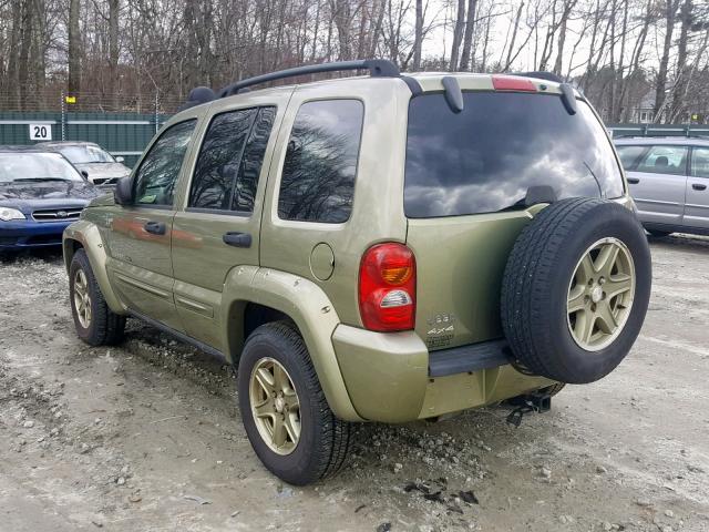 1J4GL38K33W563794 - 2003 JEEP LIBERTY RE GREEN photo 3