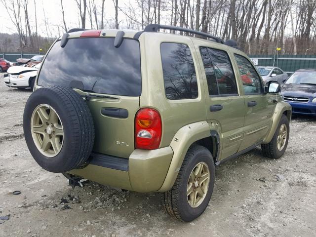 1J4GL38K33W563794 - 2003 JEEP LIBERTY RE GREEN photo 4