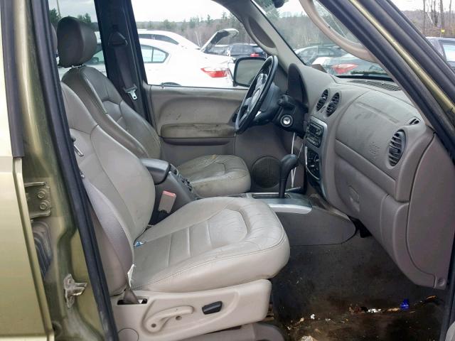 1J4GL38K33W563794 - 2003 JEEP LIBERTY RE GREEN photo 5