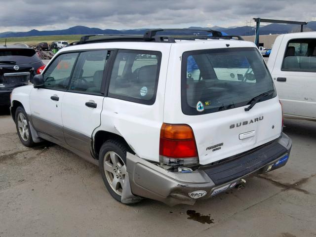 JF1SF6550XH722570 - 1999 SUBARU FORESTER S WHITE photo 3