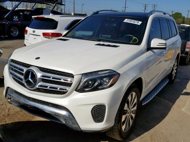 4JGDF6EE0JB166964 - 2018 MERCEDES-BENZ GLS 450 4M WHITE photo 2