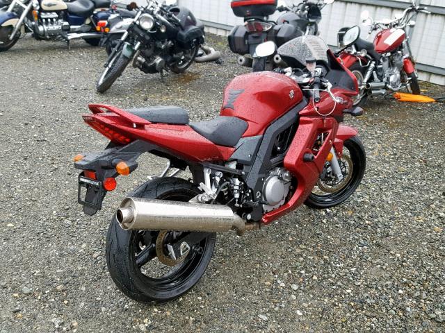 JS1VP53A372102940 - 2007 SUZUKI SV650 BURGUNDY photo 4