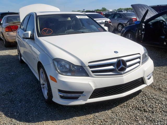 WDDGF4HB3CA626477 - 2012 MERCEDES-BENZ C 250 WHITE photo 1