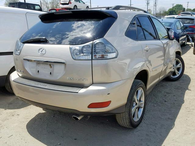 JTJHW31UX60032805 - 2006 LEXUS RX 400 GOLD photo 4