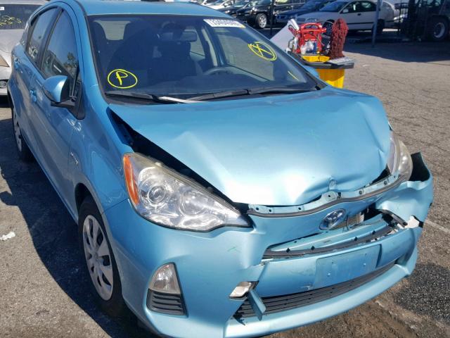 JTDKDTB33E1060281 - 2014 TOYOTA PRIUS C TEAL photo 1