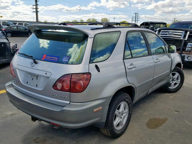 JT6HF10U8Y0140634 - 2000 LEXUS RX 300 SILVER photo 4