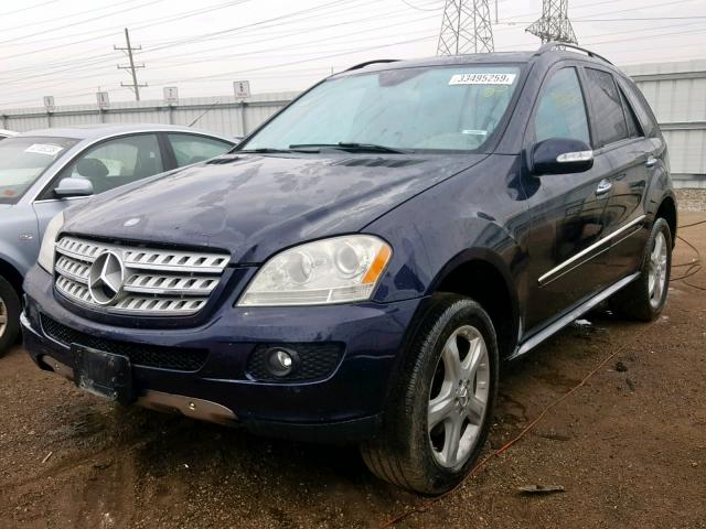 4JGBB86E97A245299 - 2007 MERCEDES-BENZ ML 350 BLUE photo 2