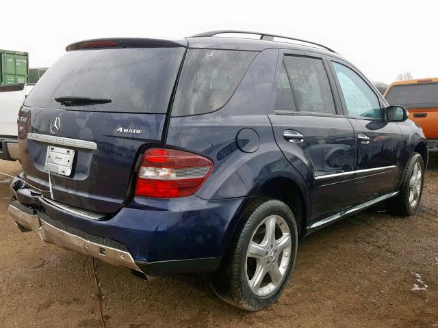 4JGBB86E97A245299 - 2007 MERCEDES-BENZ ML 350 BLUE photo 4