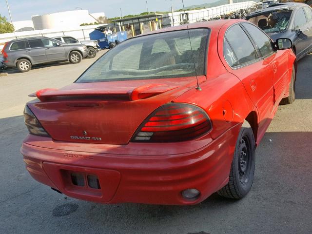 1G2NF52TX1C282869 - 2001 PONTIAC GRAND AM S RED photo 4