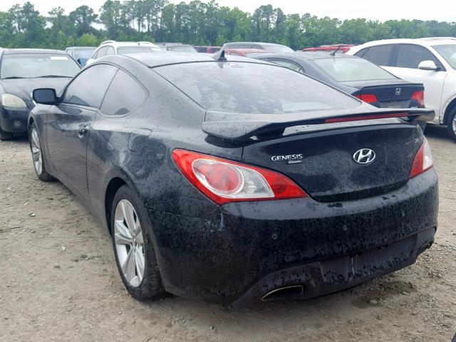 KMHHU6KH9AU040158 - 2010 HYUNDAI GENESIS CO BLACK photo 3