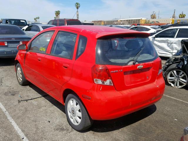 KL1TJ626X4B236865 - 2004 CHEVROLET AVEO LS RED photo 3