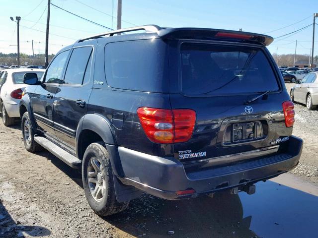 5TDBT48A74S223028 - 2004 TOYOTA SEQUOIA LI BLACK photo 3