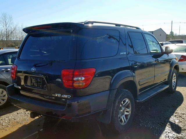 5TDBT48A74S223028 - 2004 TOYOTA SEQUOIA LI BLACK photo 4