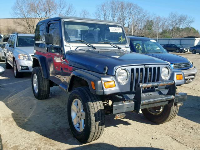 1J4FA29P32P752363 - 2002 JEEP WRANGLER / BLUE photo 1