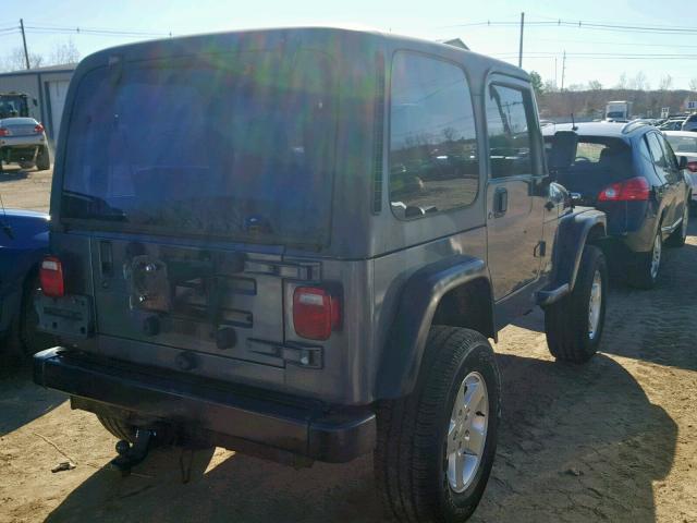 1J4FA29P32P752363 - 2002 JEEP WRANGLER / BLUE photo 4