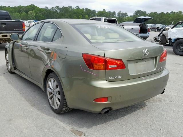 JTHCK262565006382 - 2006 LEXUS IS 250 GREEN photo 3