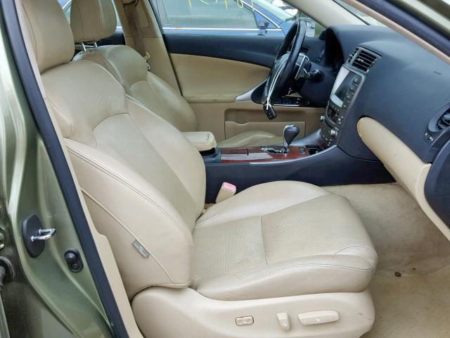 JTHCK262565006382 - 2006 LEXUS IS 250 GREEN photo 5