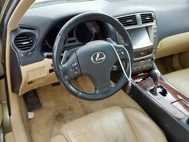 JTHCK262565006382 - 2006 LEXUS IS 250 GREEN photo 9