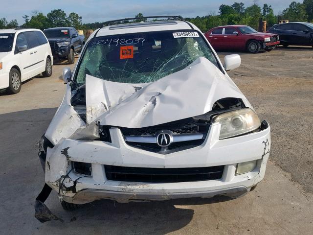 2HNYD18995H503667 - 2005 ACURA MDX TOURIN WHITE photo 9